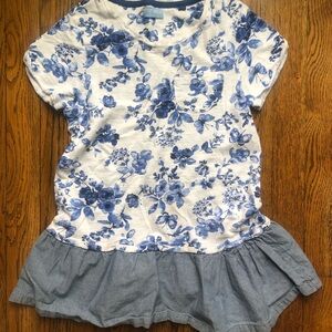 Next printed t-shirts try dress with chambray ruffle skirt